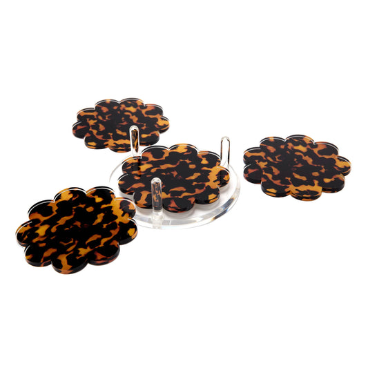 SCALLOP COASTERS - TORTOISE