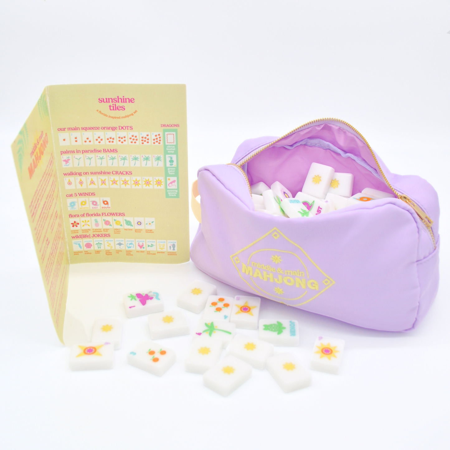 MIDDLE & MAIN MAHJONG: "Sunshine Tiles" FL Inspired Mahjong Set