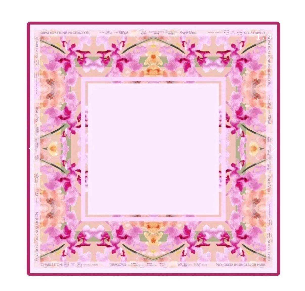 AMANDA TOPPE: Pink Orchid Mahjong Mat